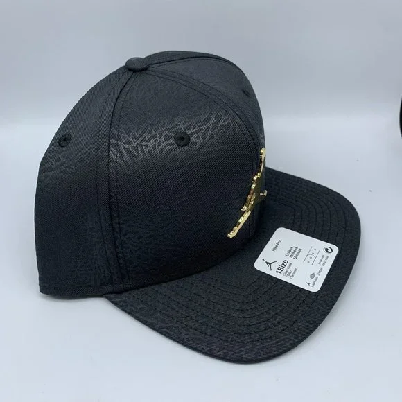 Air Jordan Cement Elephant Ingot Metal Gold Jumpman Hat Snapback Cap - Picture 3 of 6